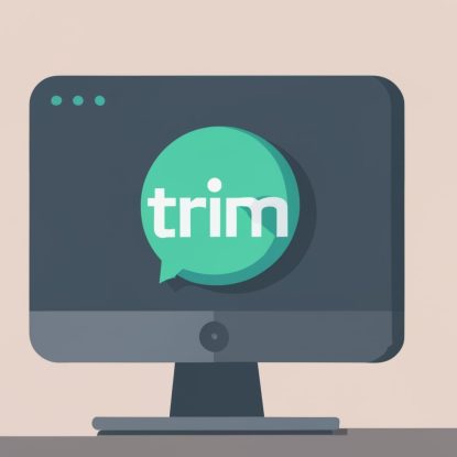 computer with code editor and written text trim