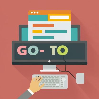goto text on computer screen